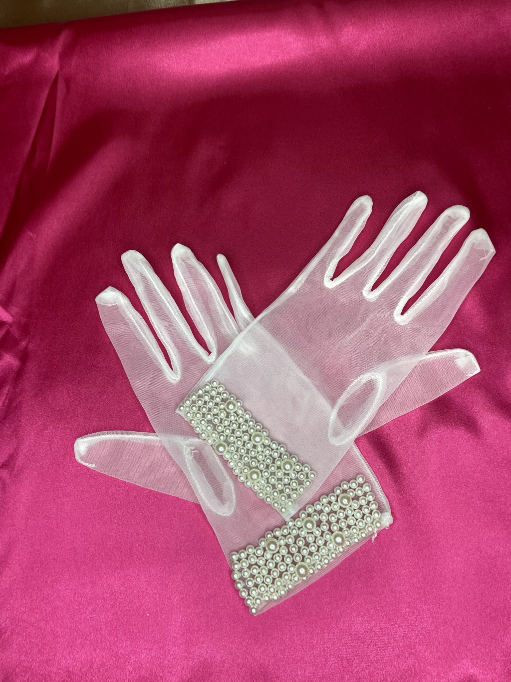 White Silk Gloves